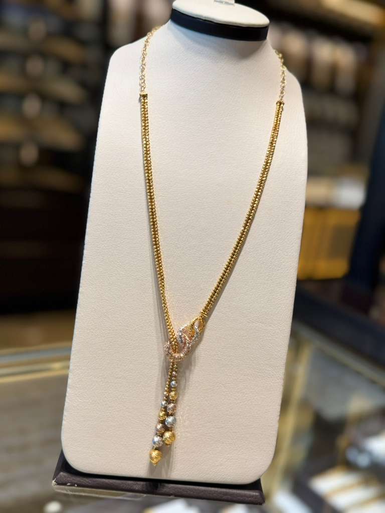 21K Gold Long Necklace - SB28978